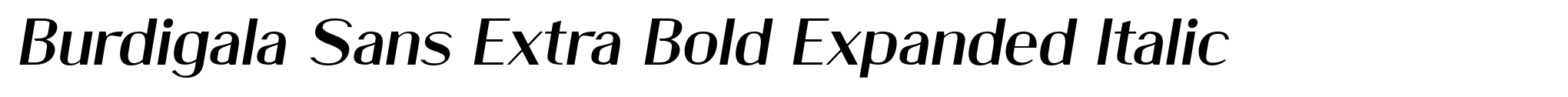 Burdigala Sans Extra Bold Expanded Italic image